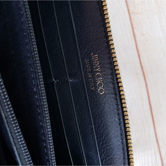 Jimmy Choo Nellie Star Leather Zip Around Long Wallet - Picture 12 of 16